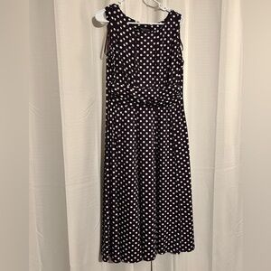 Perceptions Black and White Polka Dot Maxi Dress